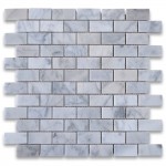 1x2 Carrara White Polished Marble Mosaic